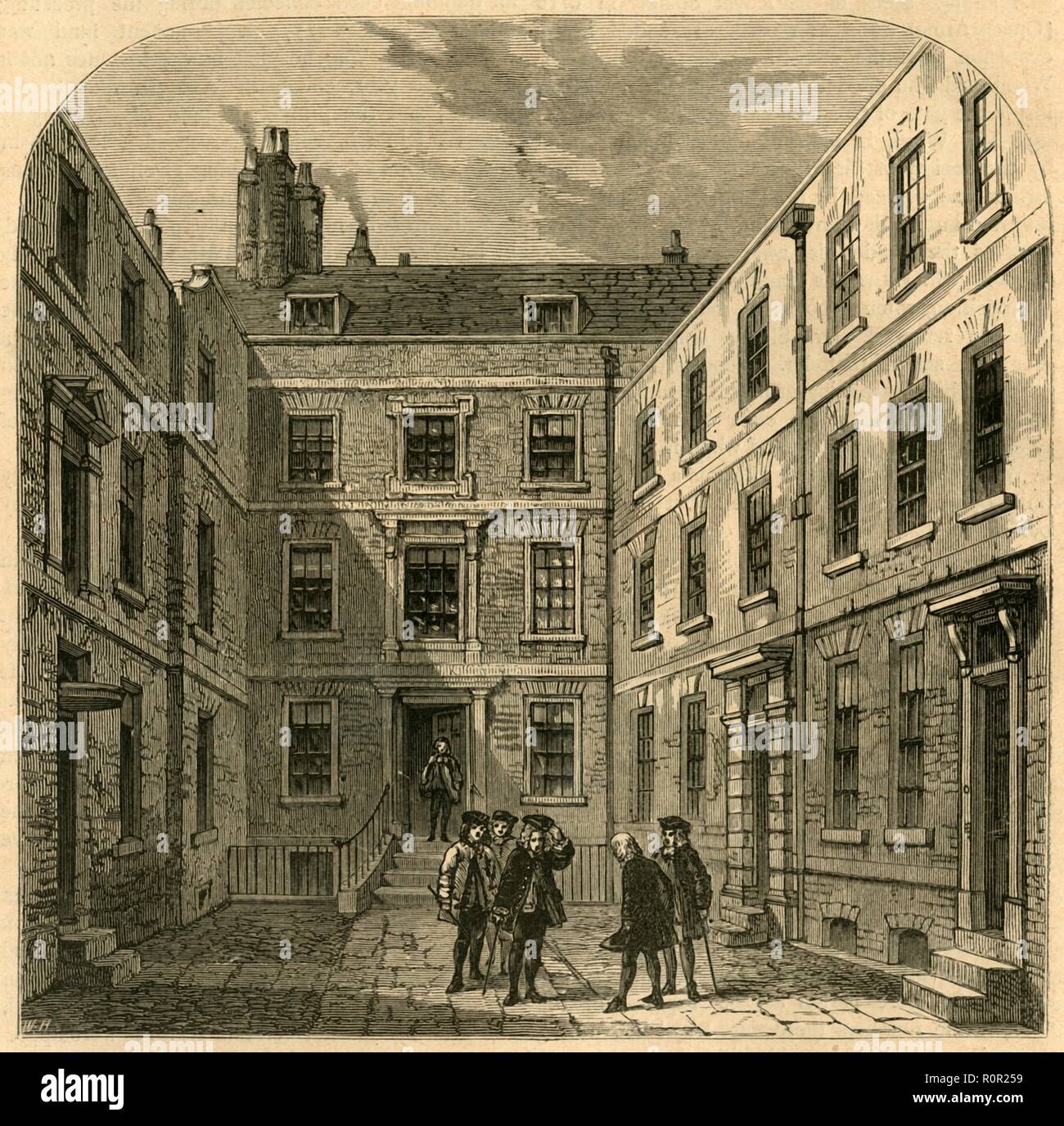 "Der Royal Society House in Kran Gericht', (1897). Schöpfer: Unbekannt. Stockfoto