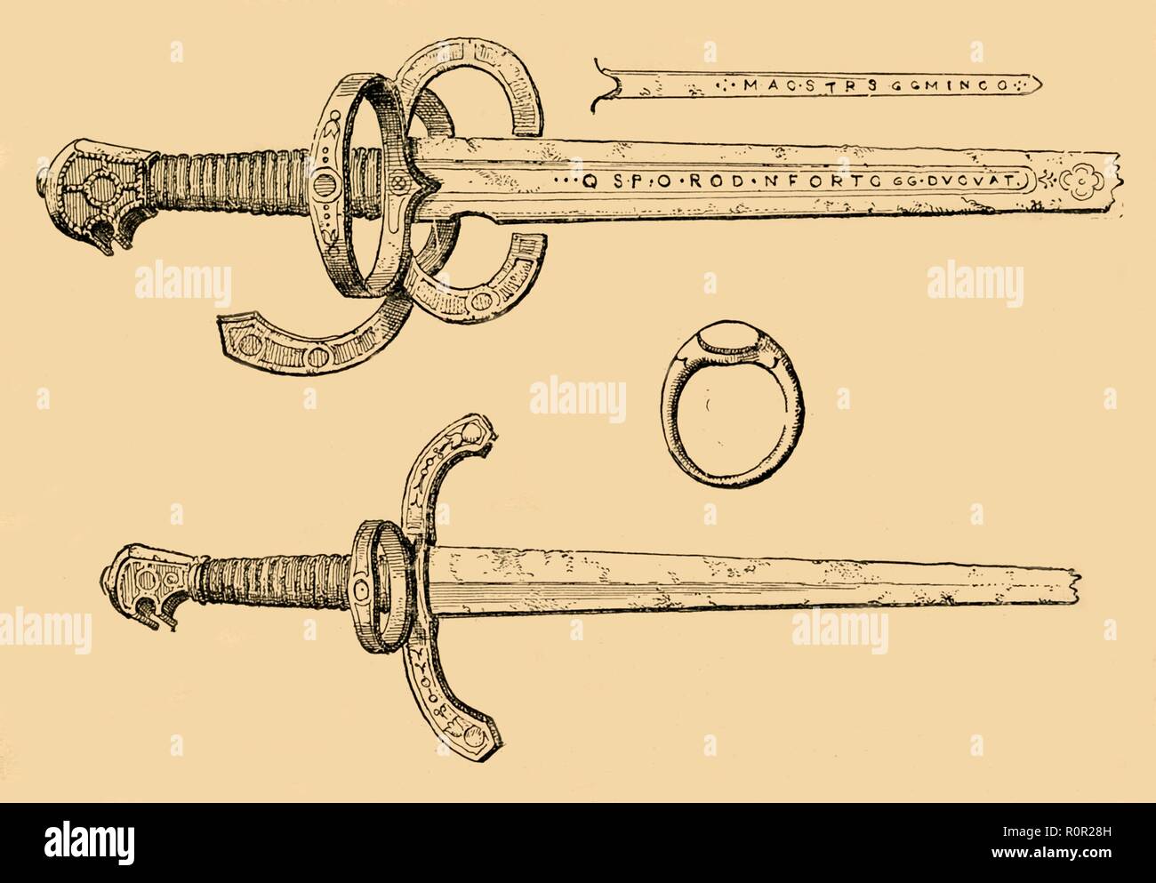 Das Wort, der Dolch und Ring der König Jakob IV. von Schottland", 1897. Schöpfer: Unbekannt. Stockfoto