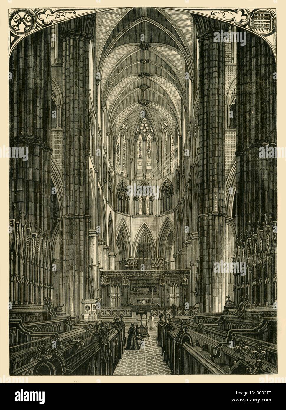 "Westminster Abbey: Innenraum des Chor', (1881). Schöpfer: Unbekannt. Stockfoto