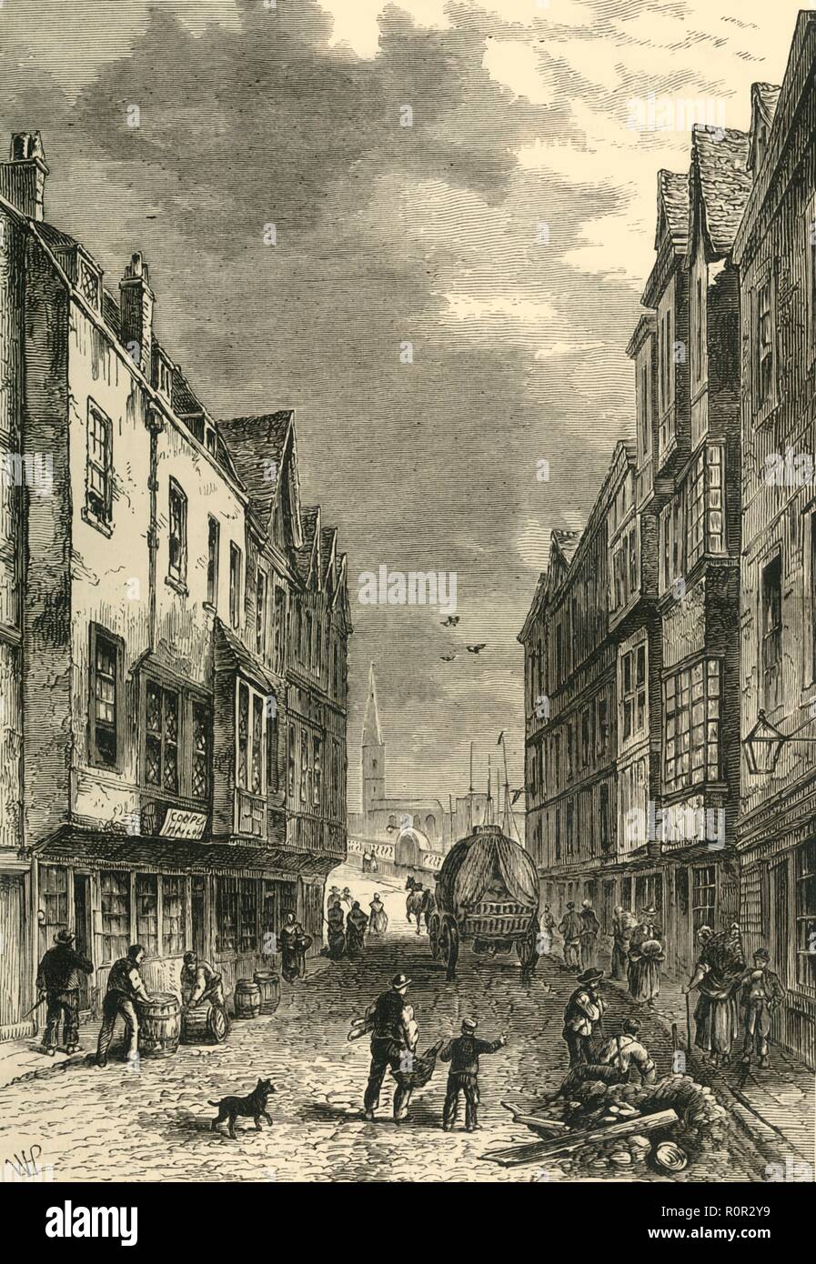 "Die Bridge-Foot, Southwark, 1810', (c 1878). Schöpfer: Unbekannt. Stockfoto