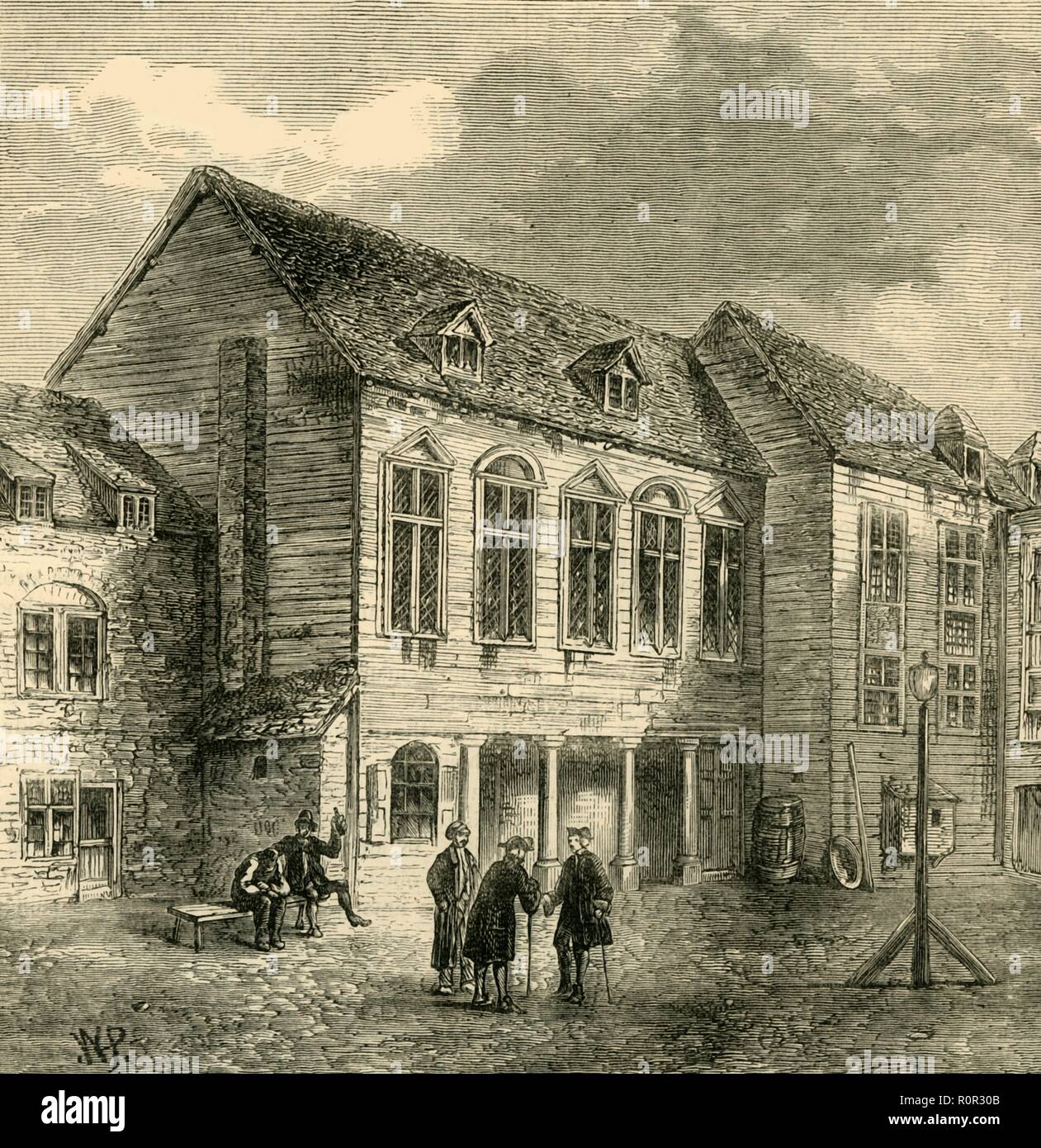 "Die marshalsea Gefängnis, im achtzehnten Jahrhundert", (c 1878). Schöpfer: Unbekannt. Stockfoto