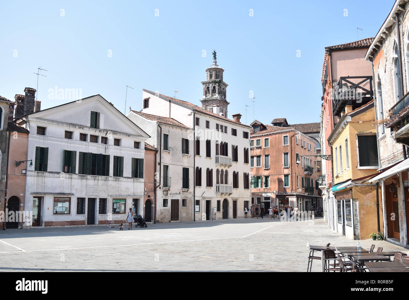 Platz San Margarita in Venedig Stockfoto