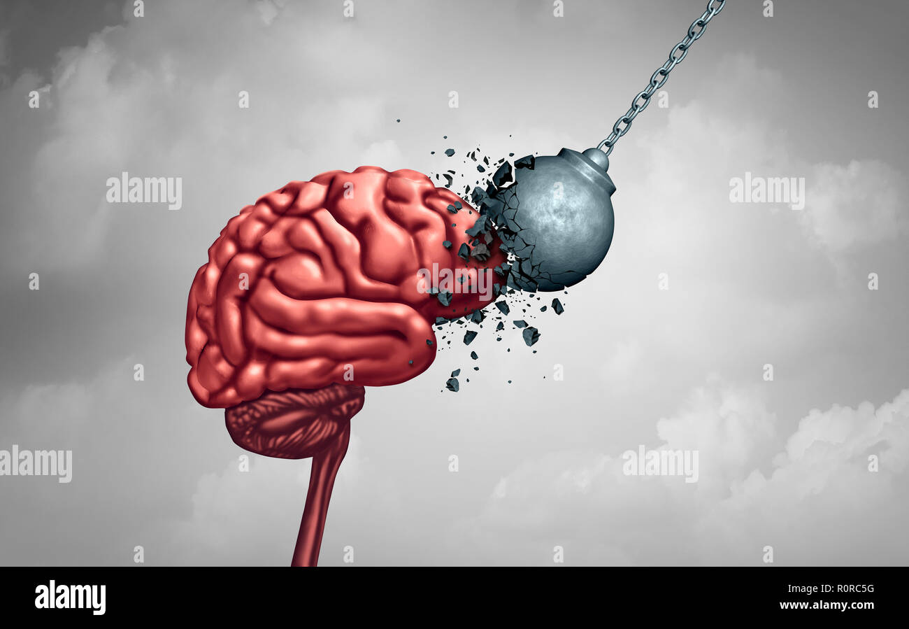 Mentale Stärke und Zähigkeit als brain power Neurologie Psychologie oder Psychiatrie Konzept als Speicher Gesundheit oder Intelligenz Symbol. Stockfoto