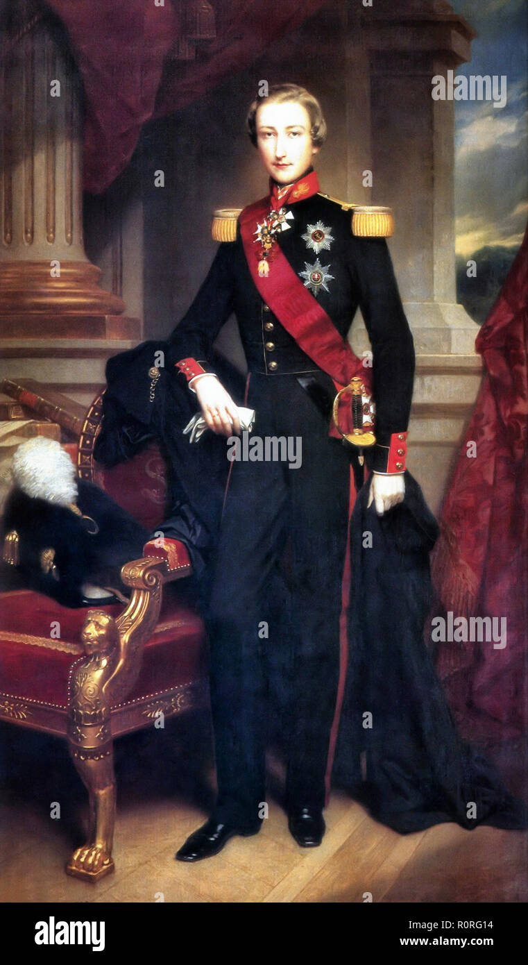 Portrait der zukünftige König Leopold II., König der Belgier-Nicaise de Keyser, ca. 1853 Stockfoto