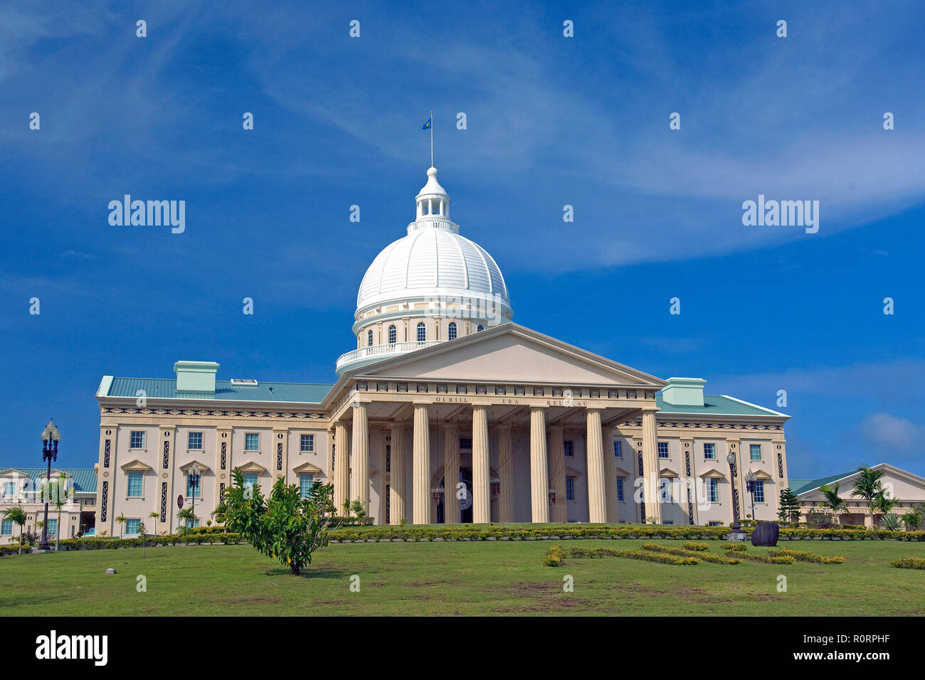 Capitol, Regierungsgebäude in Ngerulmud, Palau, Mikronesien | Das Capitol, Sitz der Regierung, Ngerulmud, Palau, Mikronesien Stockfoto