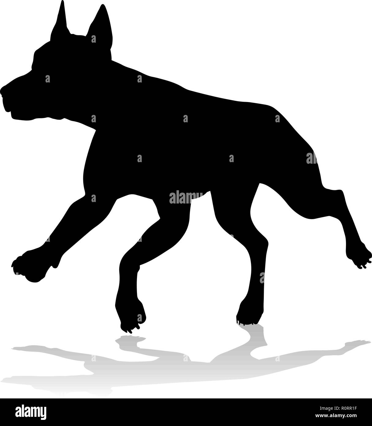 Hund Silhouette Haustier Stock Vektor