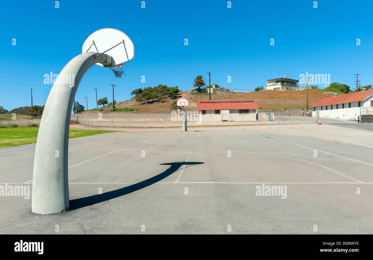 Basketballplatz, San Pedro, Los Angeles, Kalifornien Stockfoto