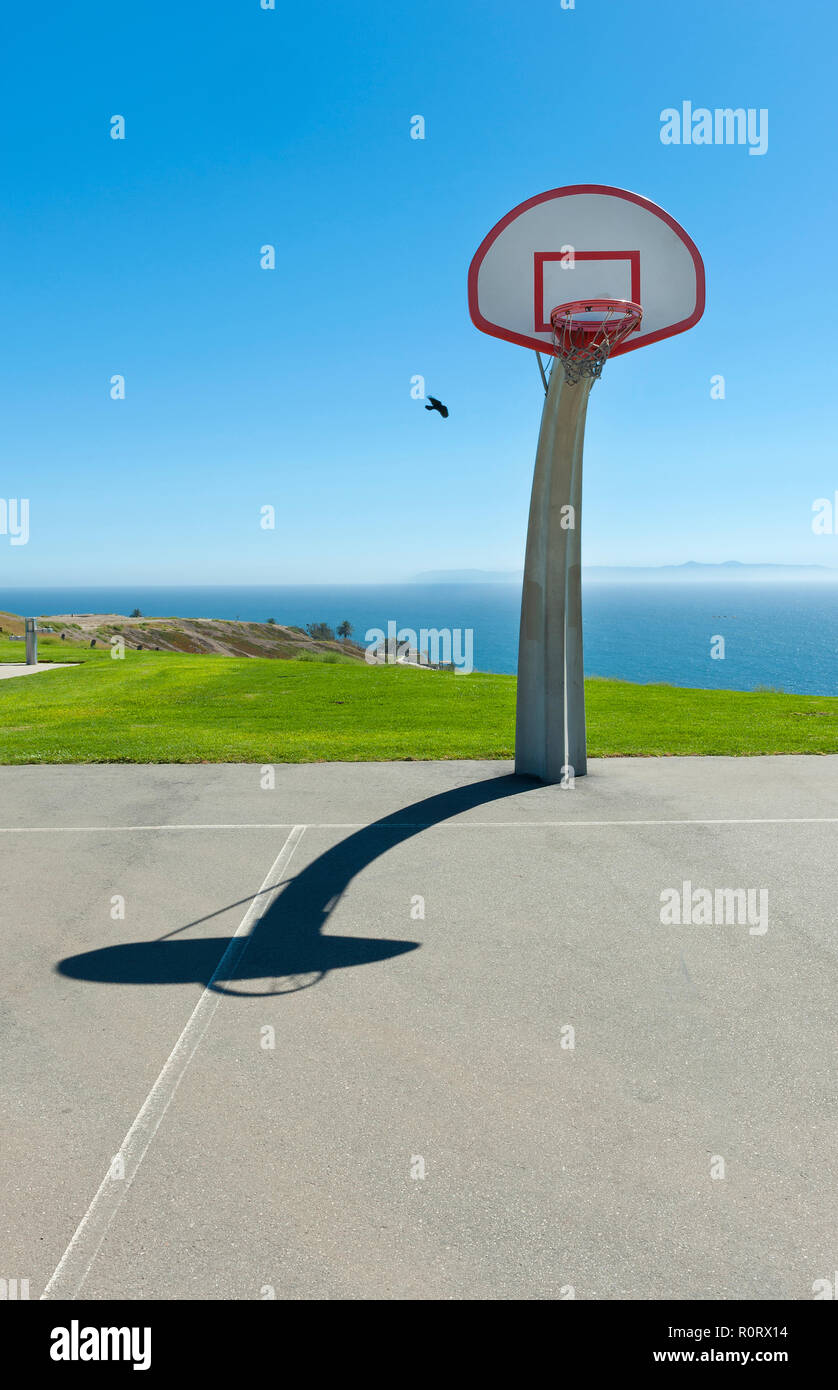 Basketballplatz, San Pedro, Los Angeles, Kalifornien Stockfoto