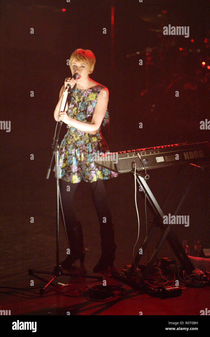 Ladytron live im Konzert an Sydney Opera House als Teil von leuchtenden Festival Brian Eno ab 26. Mai veranstaltet wird, vom 14. Juni 2009. Sydney, Australien. 03.06.09. Stockfoto