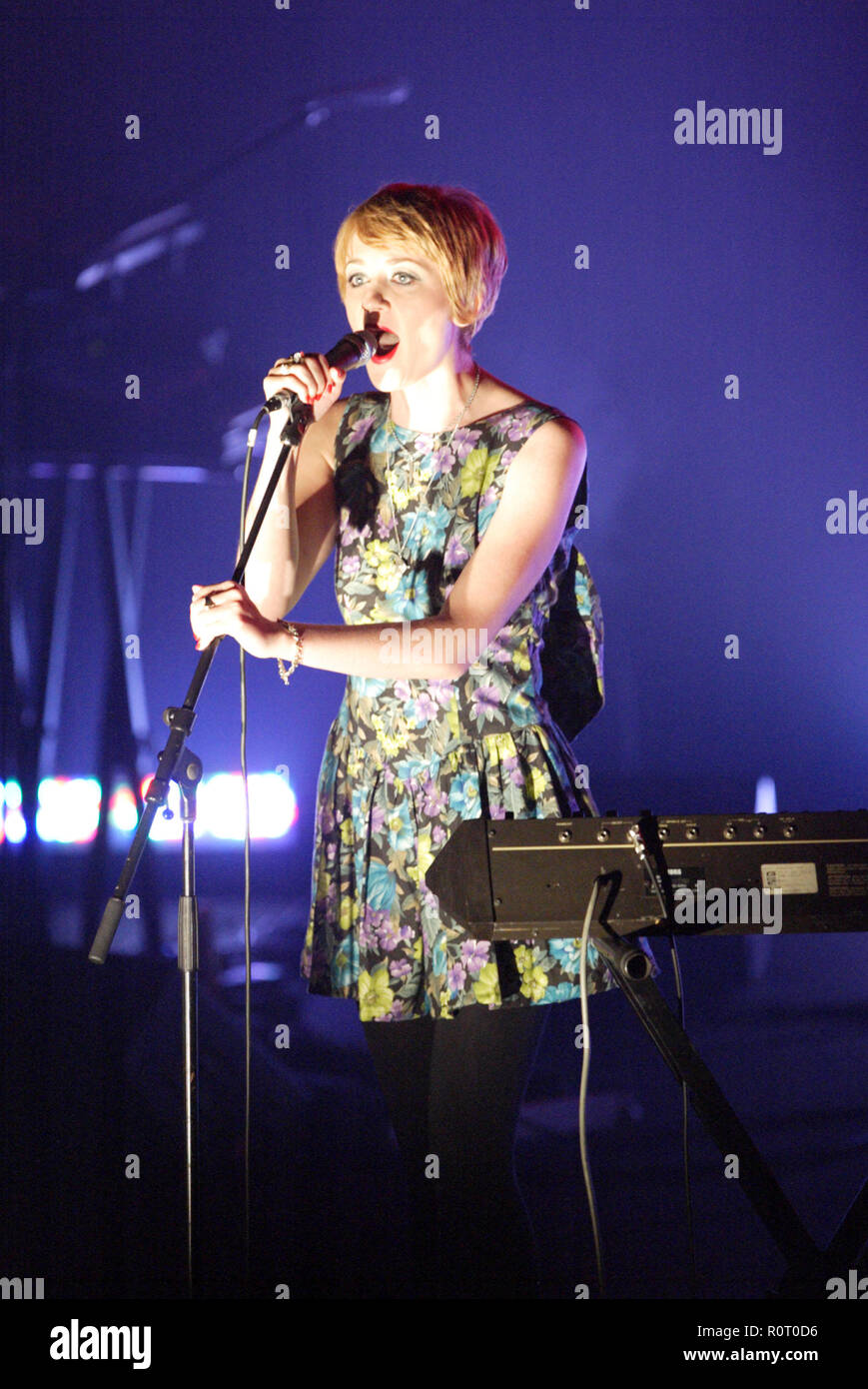 Ladytron live im Konzert an Sydney Opera House als Teil von leuchtenden Festival Brian Eno ab 26. Mai veranstaltet wird, vom 14. Juni 2009. Sydney, Australien. 03.06.09. Stockfoto