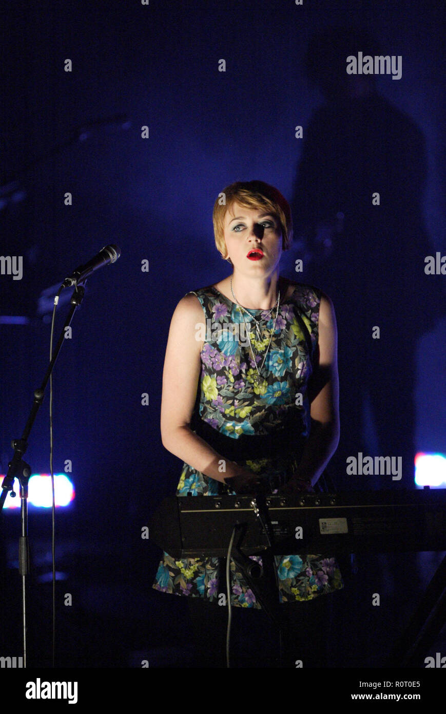 Ladytron live im Konzert an Sydney Opera House als Teil von leuchtenden Festival Brian Eno ab 26. Mai veranstaltet wird, vom 14. Juni 2009. Sydney, Australien. 03.06.09. Stockfoto