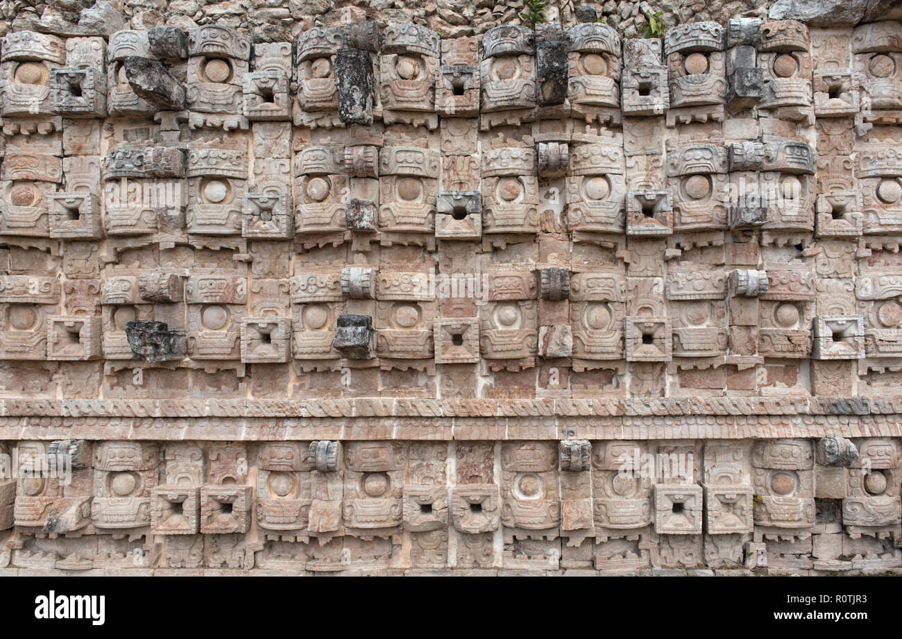 Die Ruinen der antiken Stadt von Kabah, Yucatan, Mexiko. Stockfoto