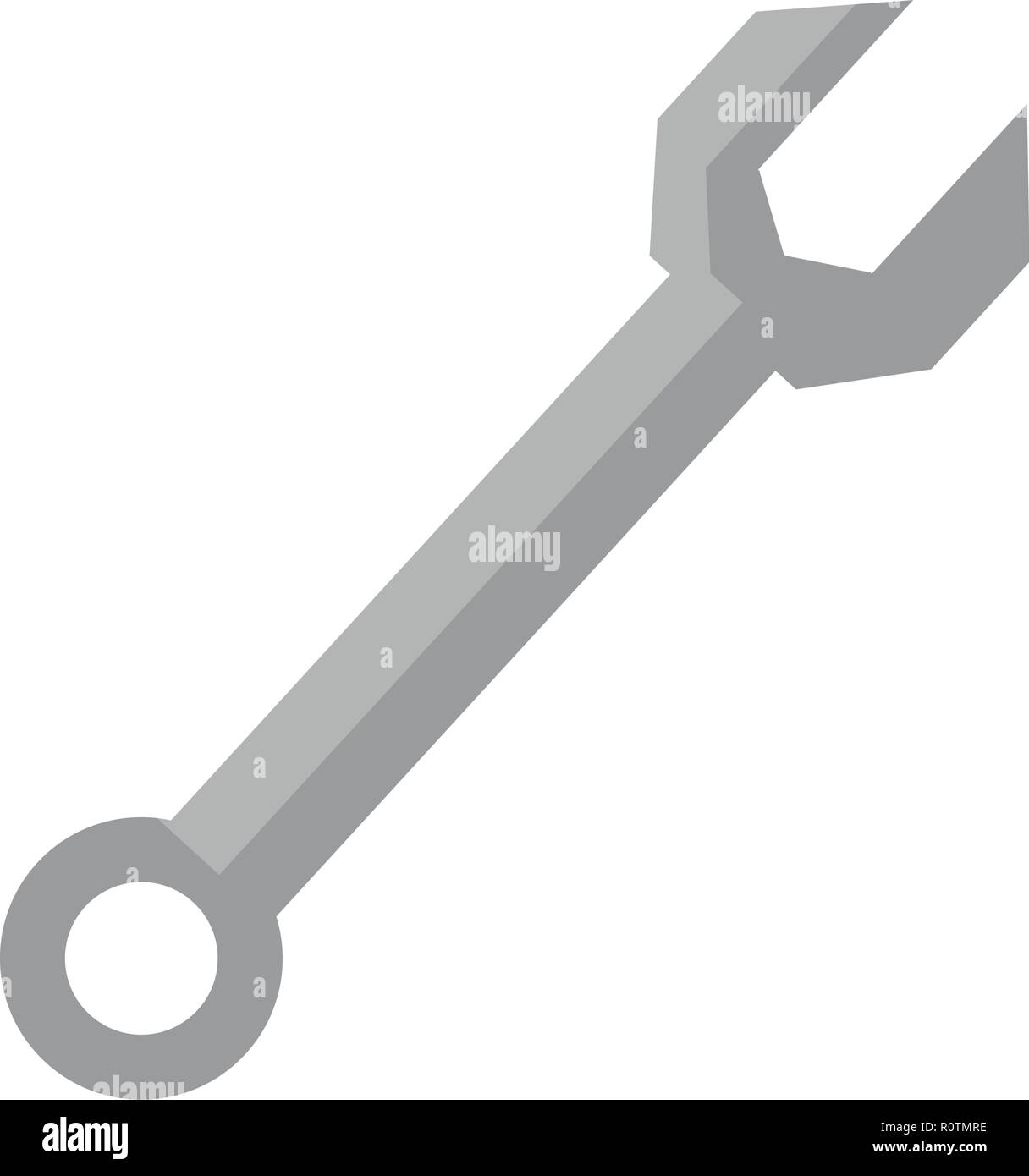 Schraubenschlüssel auf weißem Hintergrund Vector Illustration Stock Vektor