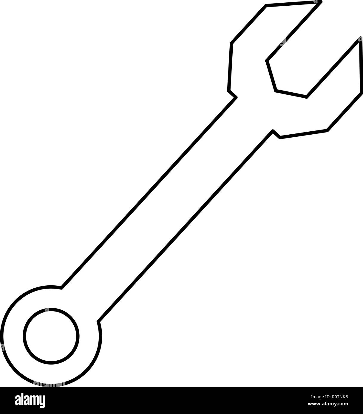 Schraubenschlüssel auf weißem Hintergrund Vector Illustration Vektor illustration Stock Vektor