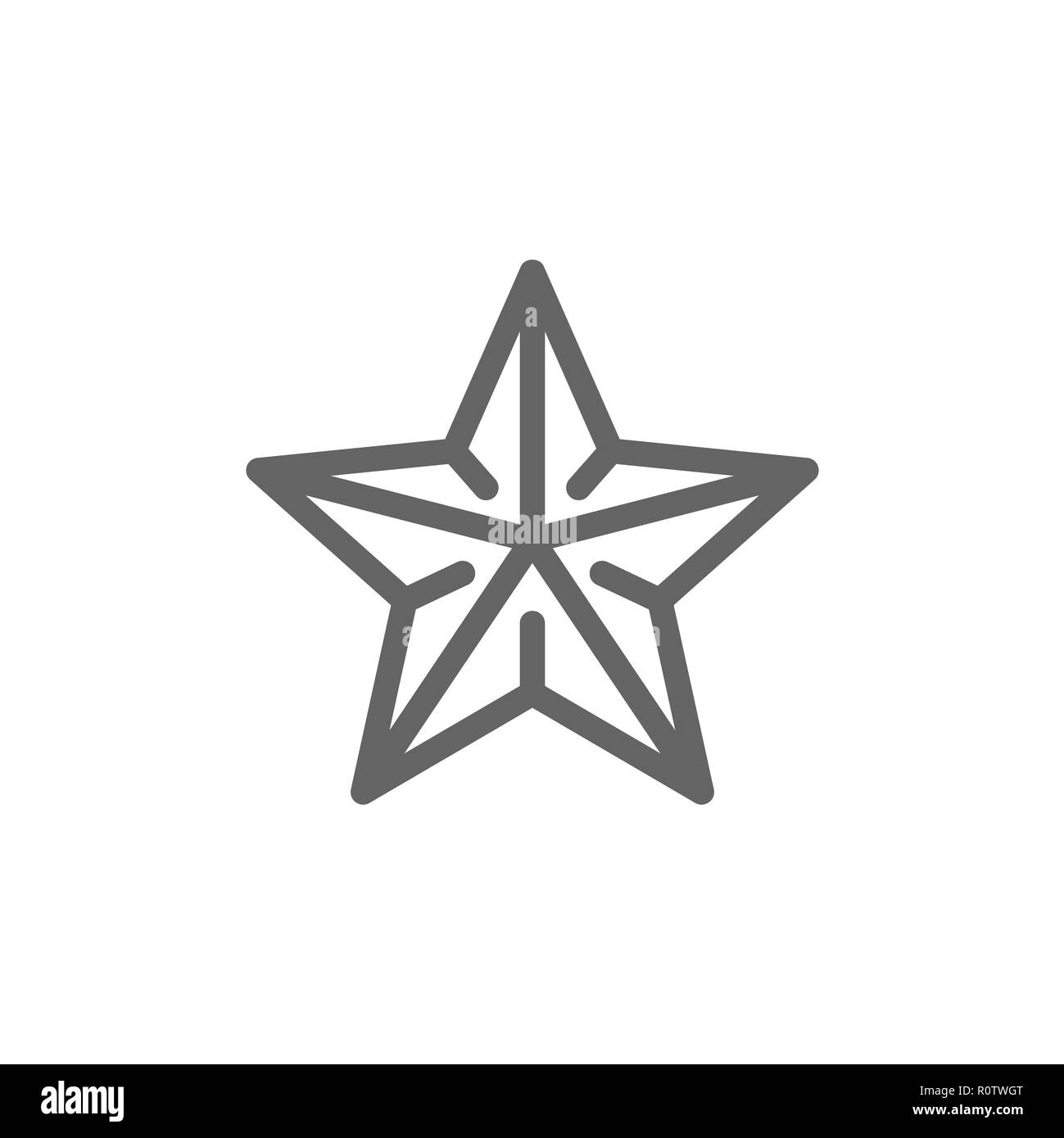 Einfache starfish Symbol Leitung. Symbol und Zeichen illustration Design. Auf weissem Hintergrund Stockfoto