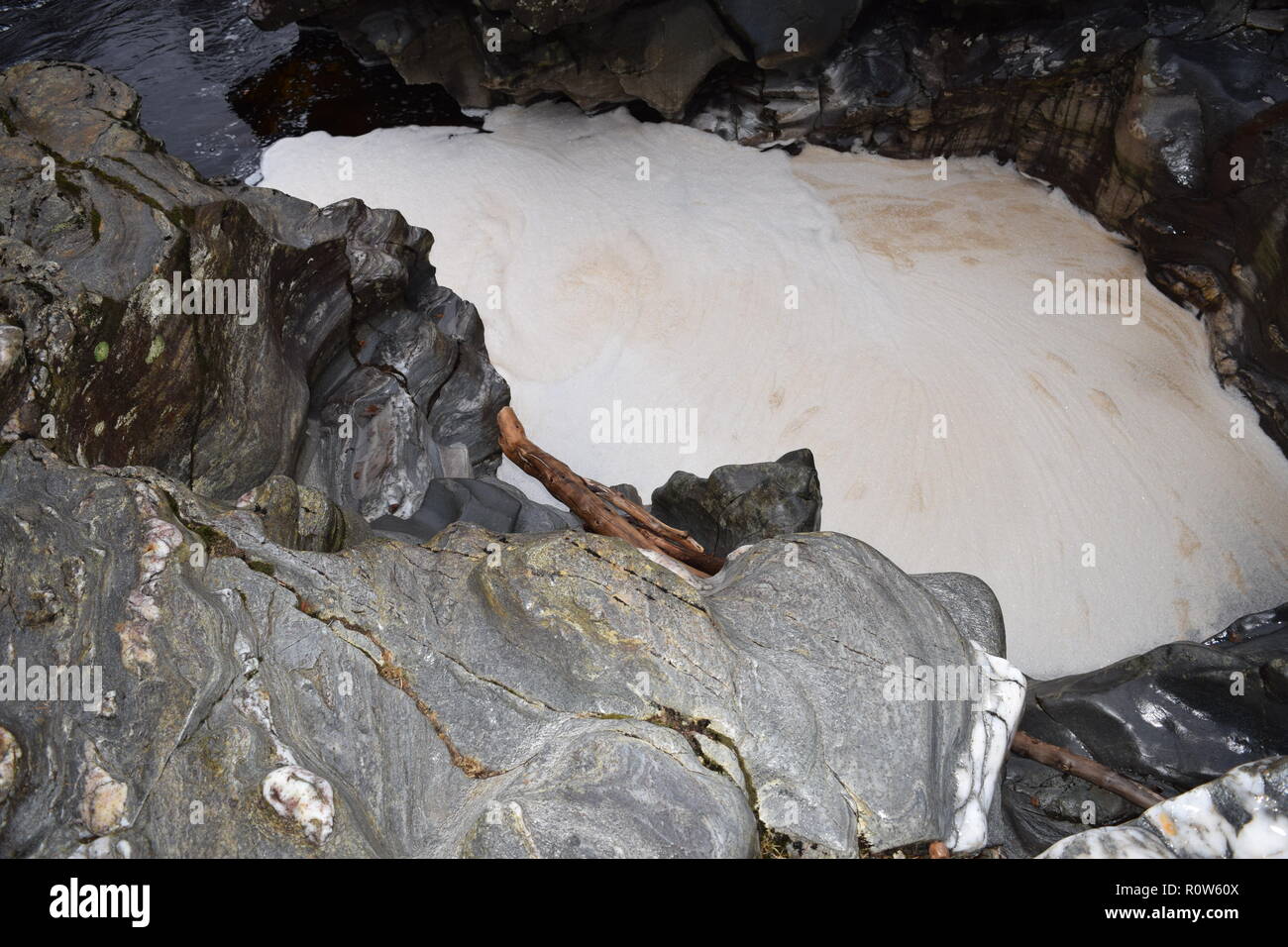 Vulkanische Töpfe Schottland Stockfoto