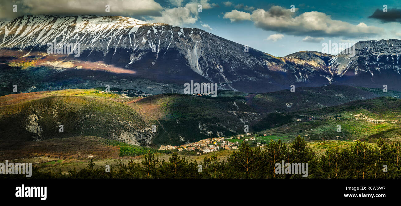 Cansano im Nationalpark der Majella, Abruzzen Stockfoto