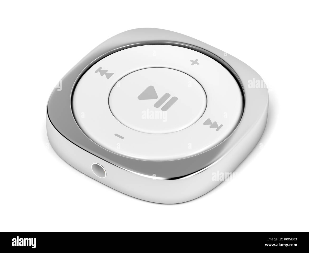 Portable Digital Audio Player auf weißem Hintergrund Stockfoto
