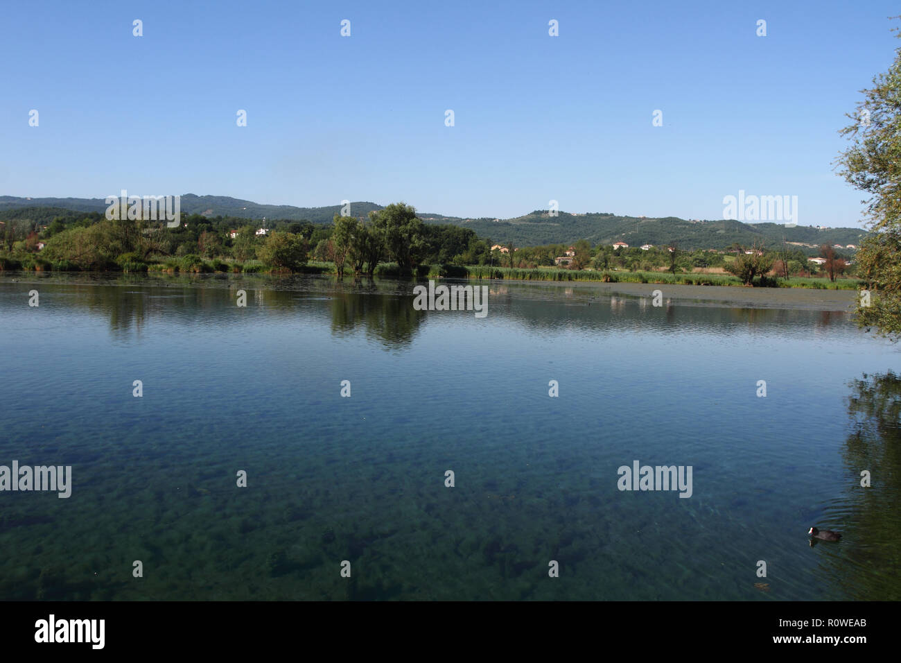 Posta Fibreno See - Latina - Latium - Italien Stockfoto