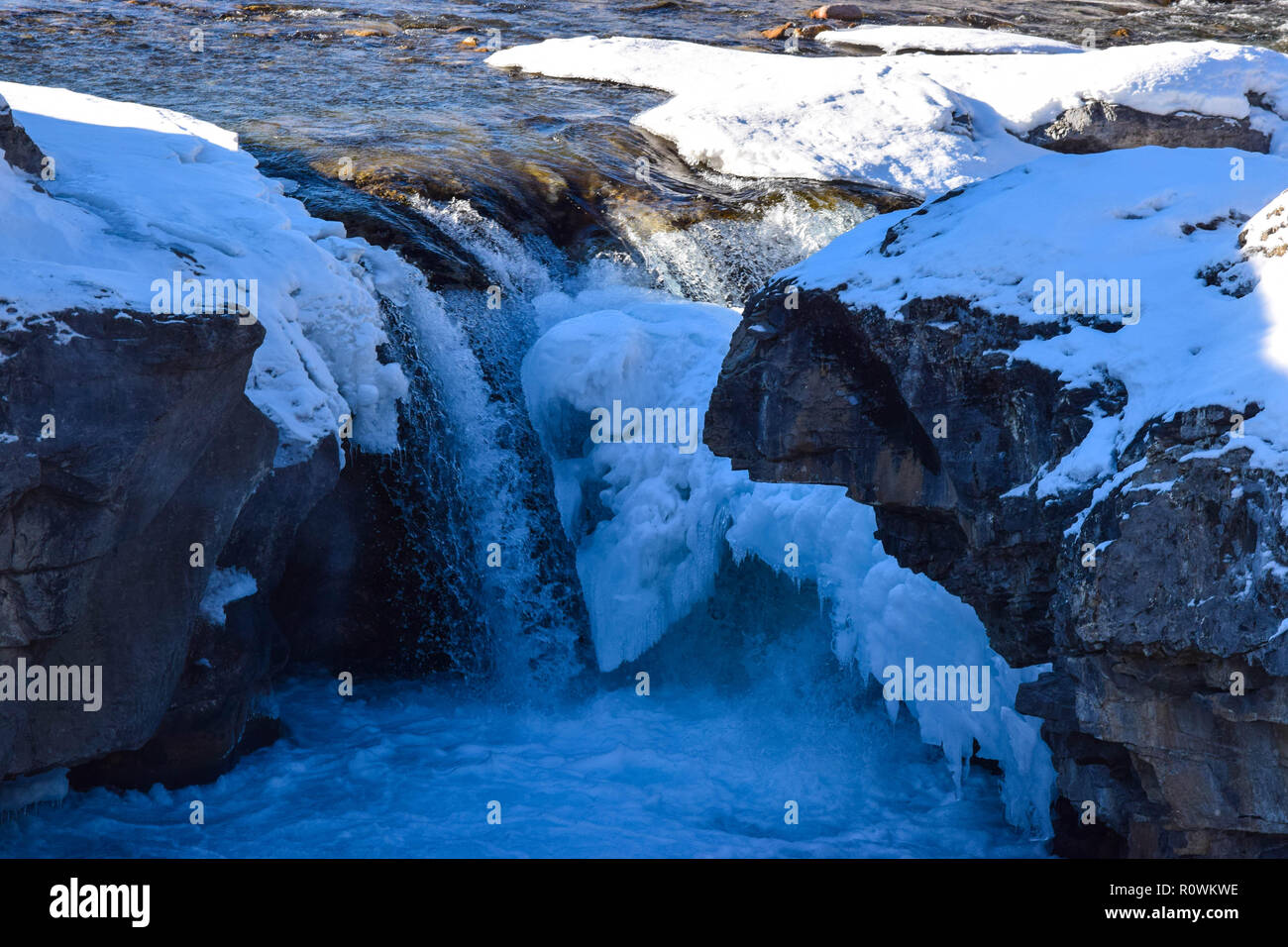 Winterlandschaft in Alberta Stockfoto