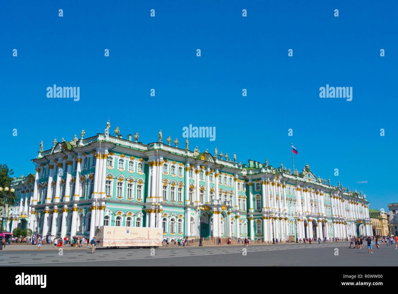 Der Winterpalast, Eremitage, Schlossplatz, Sankt Petersburg, Russland Stockfoto