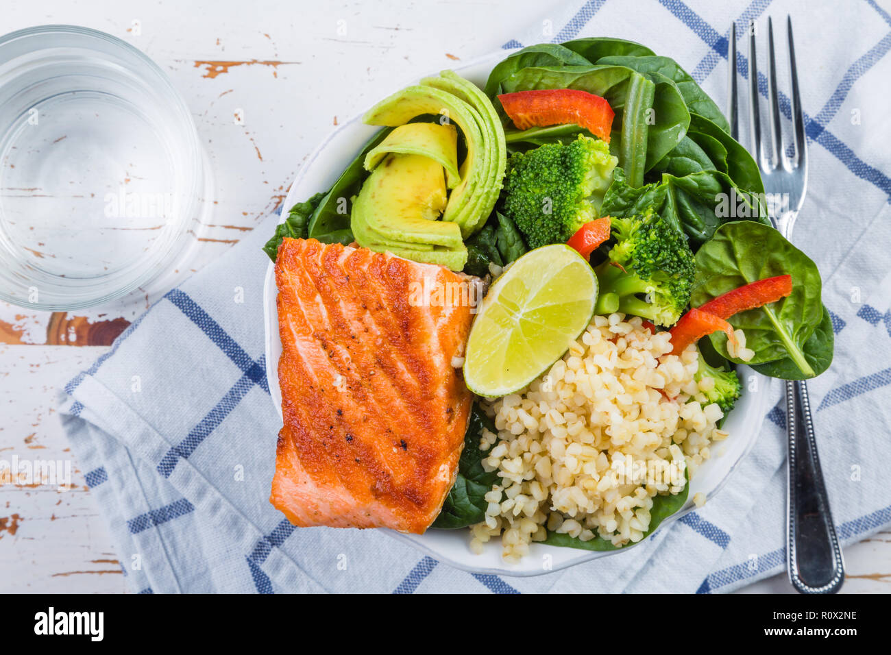 Buddha Schüssel - ausgewogene Mahlzeit Stockfoto