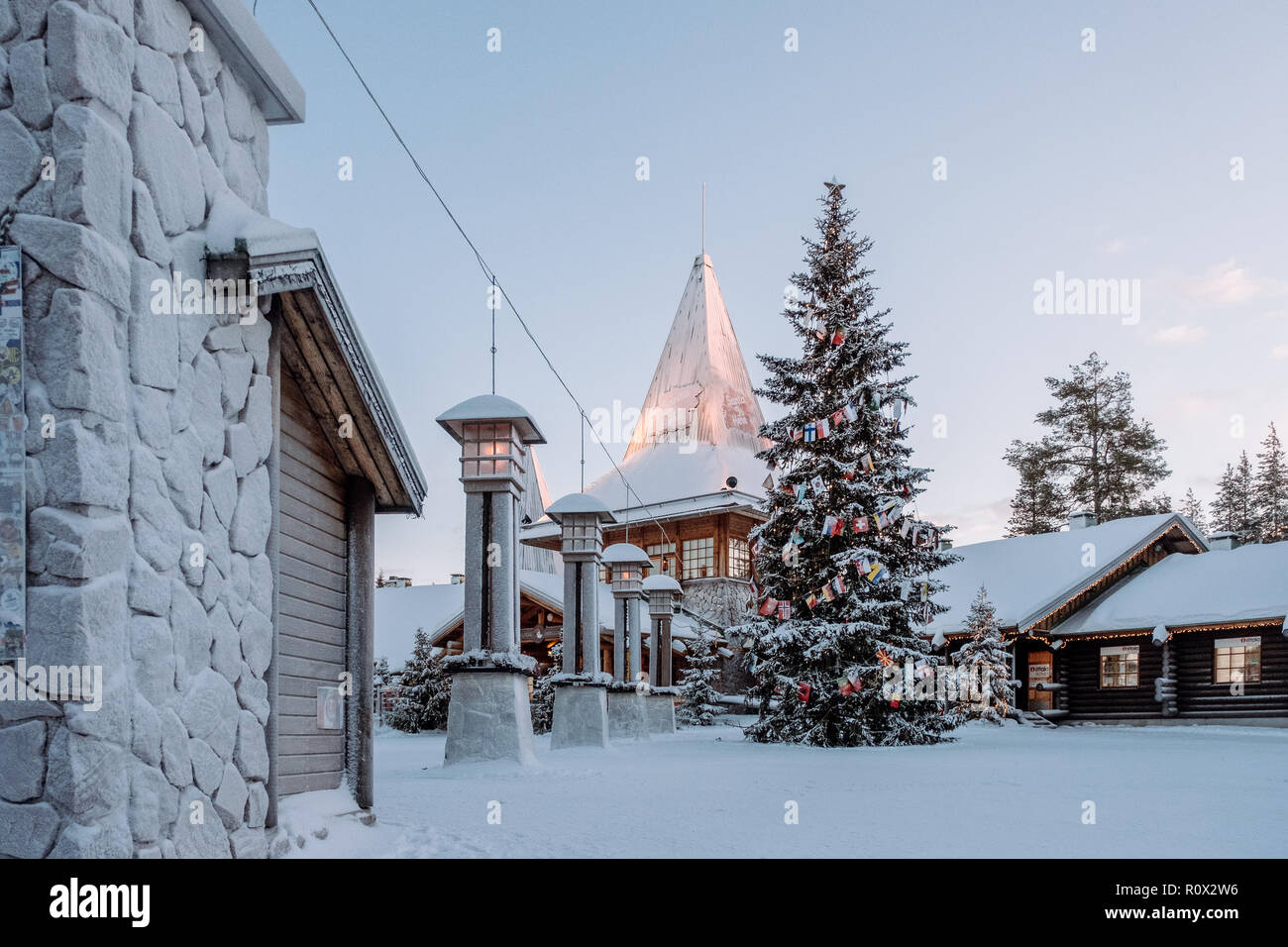 Santa Claus Village in Rovaniemi. Finnland Stockfoto