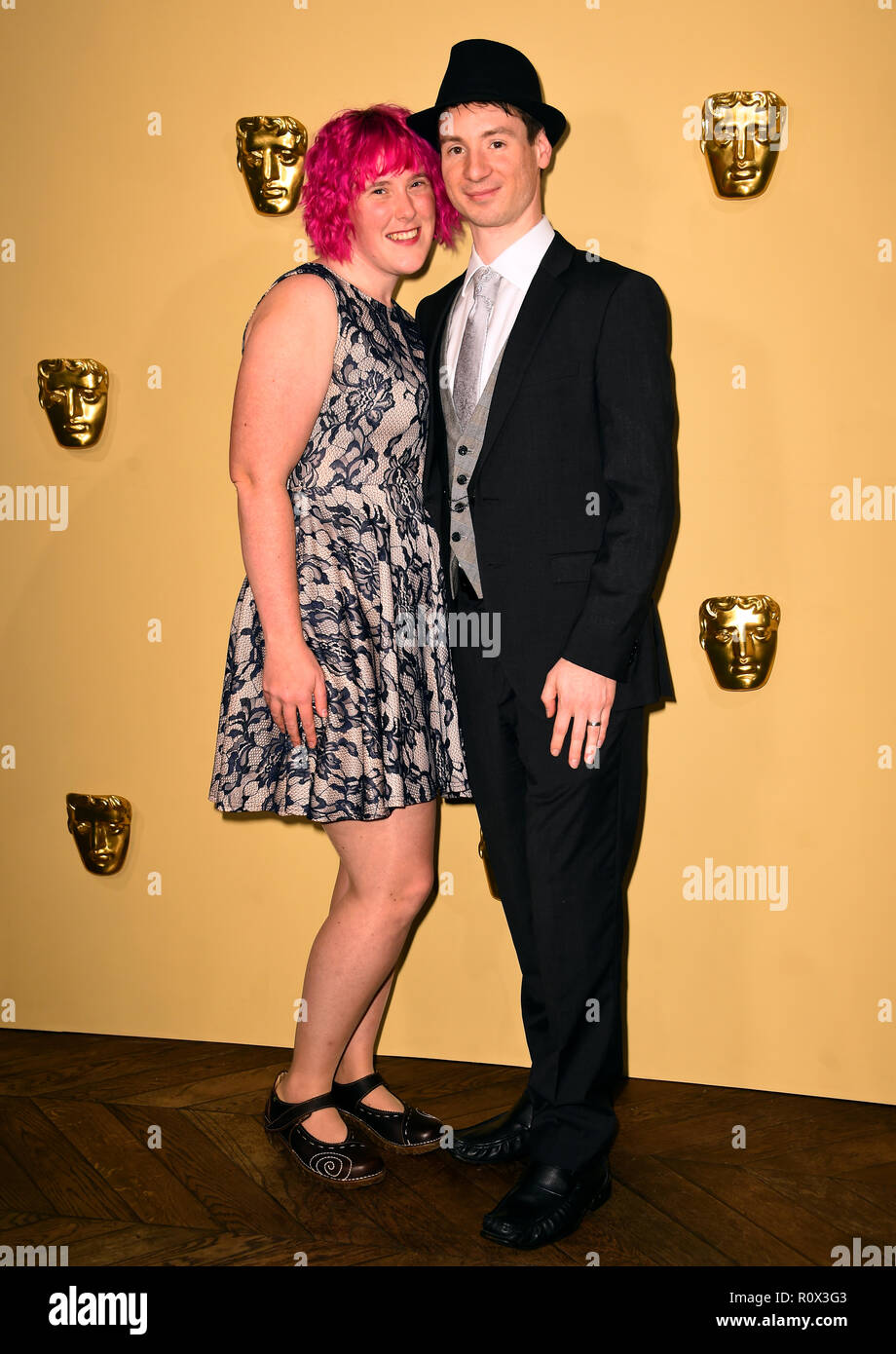 Katie Goode und John Campbell an der BAFTA-Durchbruch Brits Feier 2018 Veranstaltung in London. Stockfoto