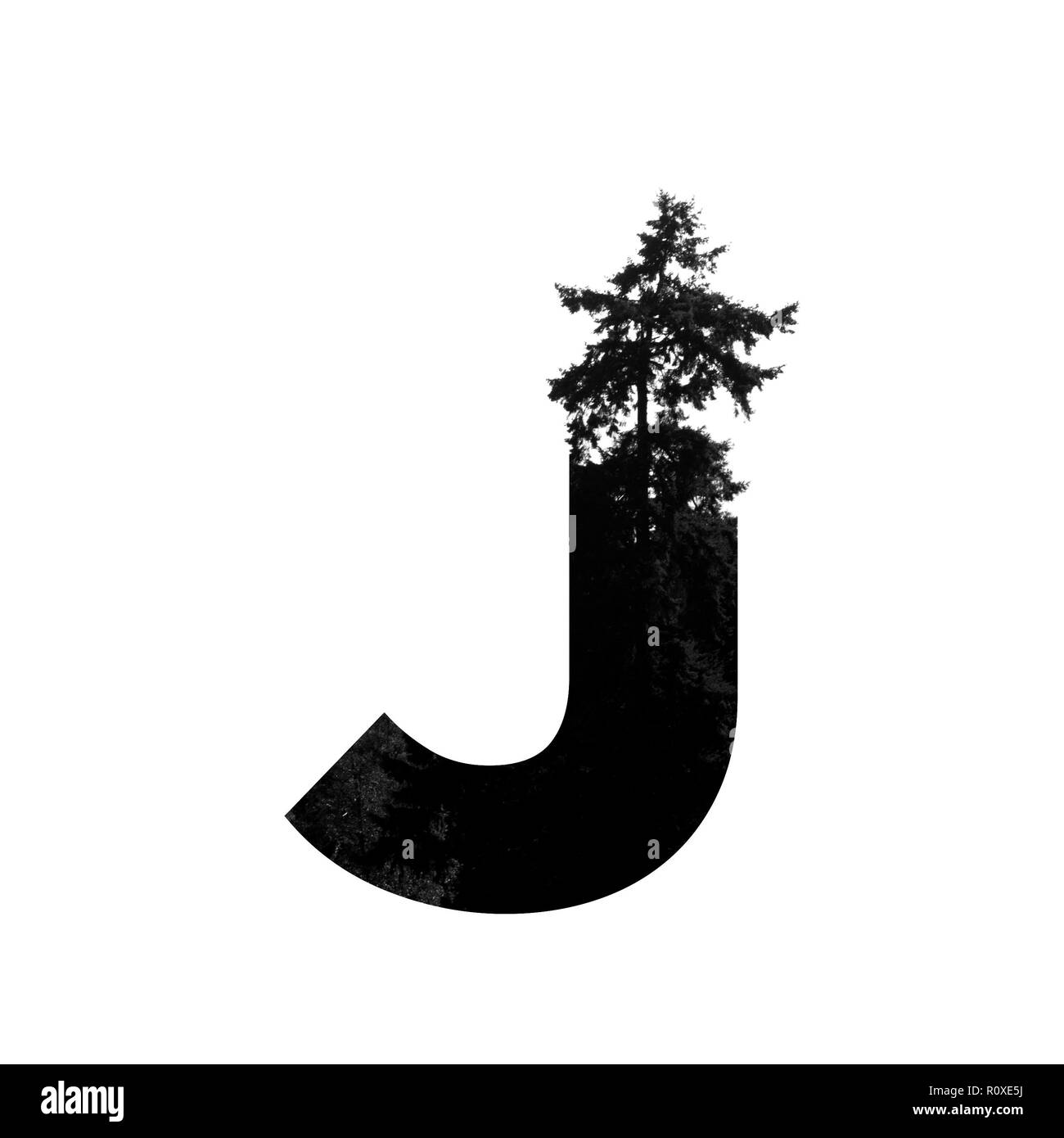 Buchstabe J Hipster Wildnis Schrift Schriftzug Abenteuer Im Freien Stockfotografie Alamy