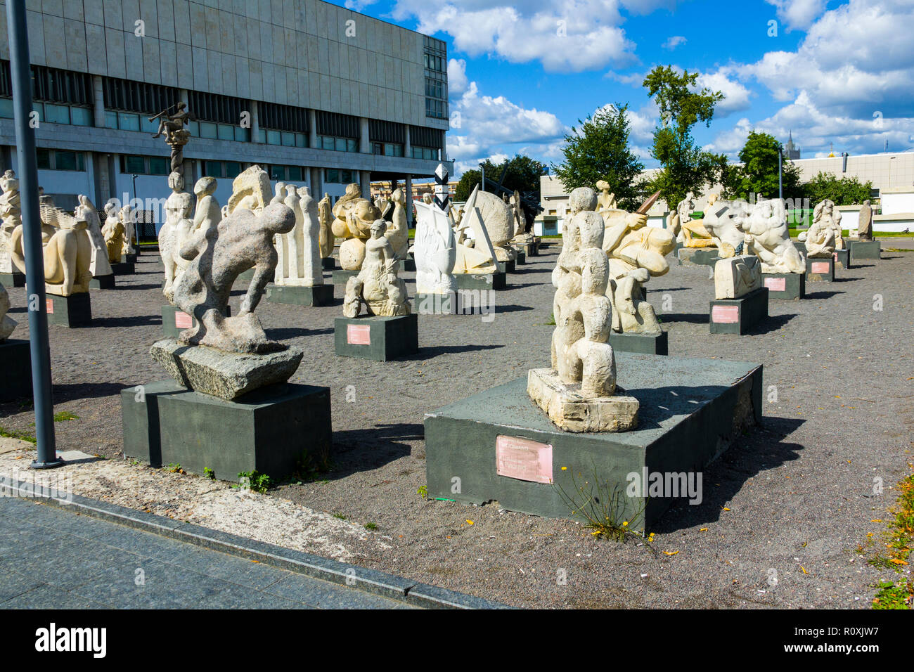 Moskau Russische Moskwa City nationale Hauptstadt Russlands Skulpturen und Statuen von Lenin, Stalin und andere an der Sculpture Park, auch bekannt als Die gravey Stockfoto