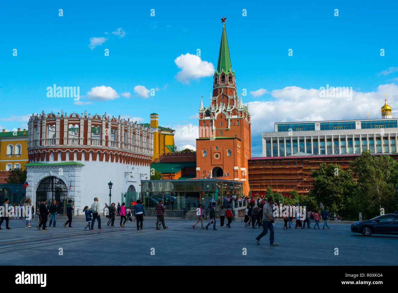 Trinity Tower der Kreml Moskau Russische Moskwa City Hauptstadt Russlands. Der Moskauer Kreml (Russisch: Московский Кремль), auch bekannt als der Kr Stockfoto