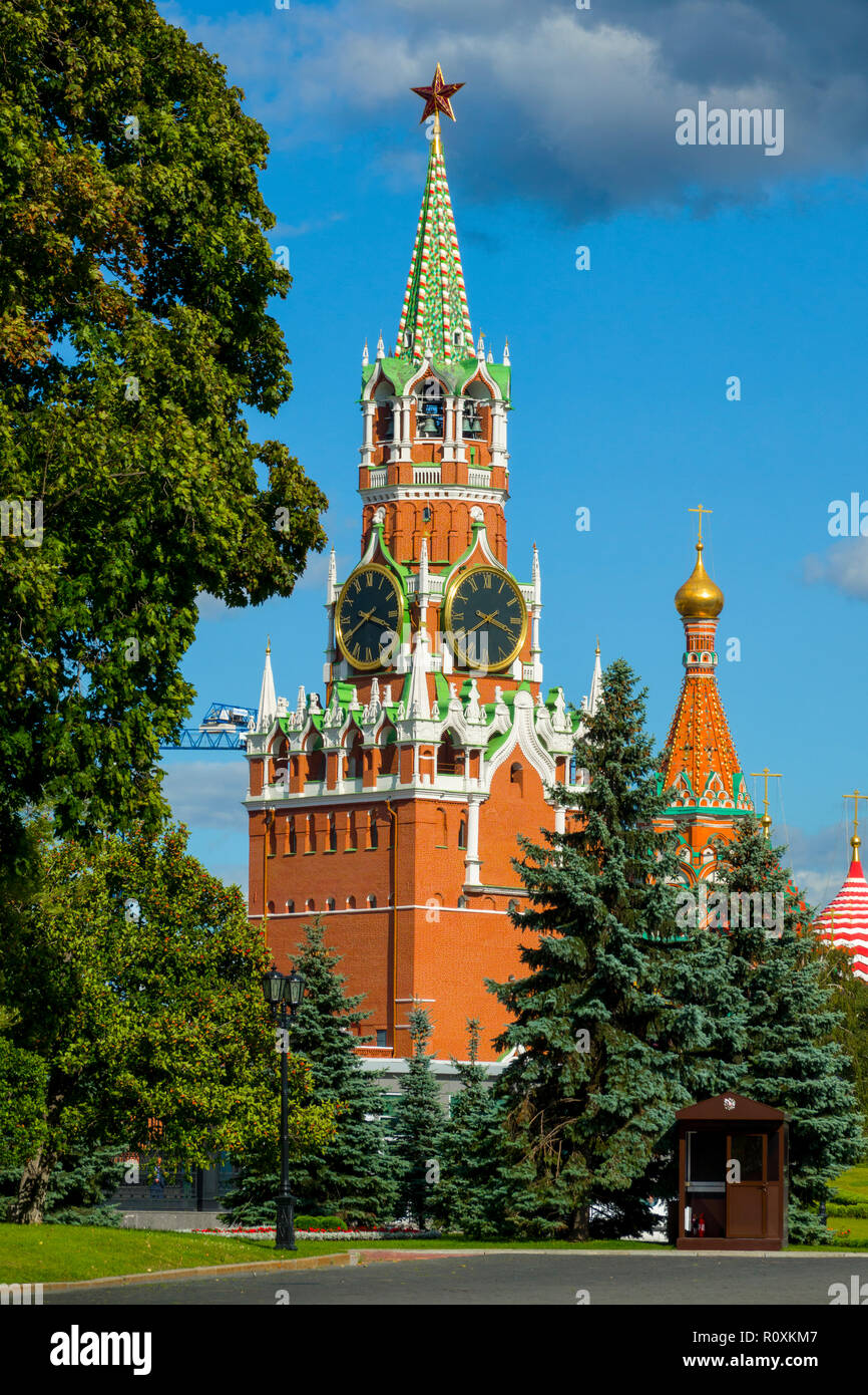 Trinity Tower der Kreml Moskau Russische Moskwa City Hauptstadt Russlands. Der Moskauer Kreml (Russisch: Московский Кремль), auch bekannt als der Kr Stockfoto
