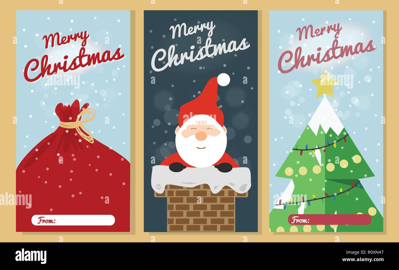 Weihnachten Grusskarten Set Frohe Weihnachten Text Grusskarte Sammlungen Mit Weihnachtlichen Elementen Vector Illustration Stock Vektorgrafik Alamy