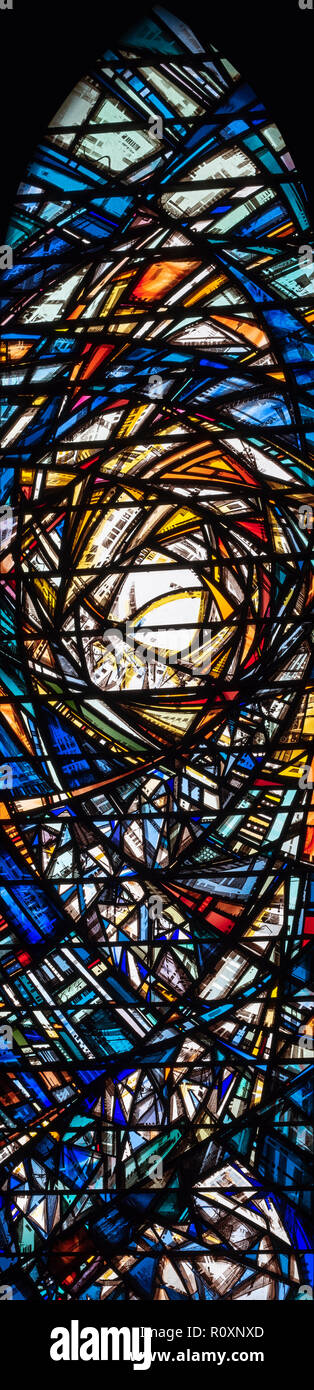 Der Pilger Fenster, von Helen Whittaker (2004), in Beverley Minster, Yorkshire, Großbritannien Stockfoto