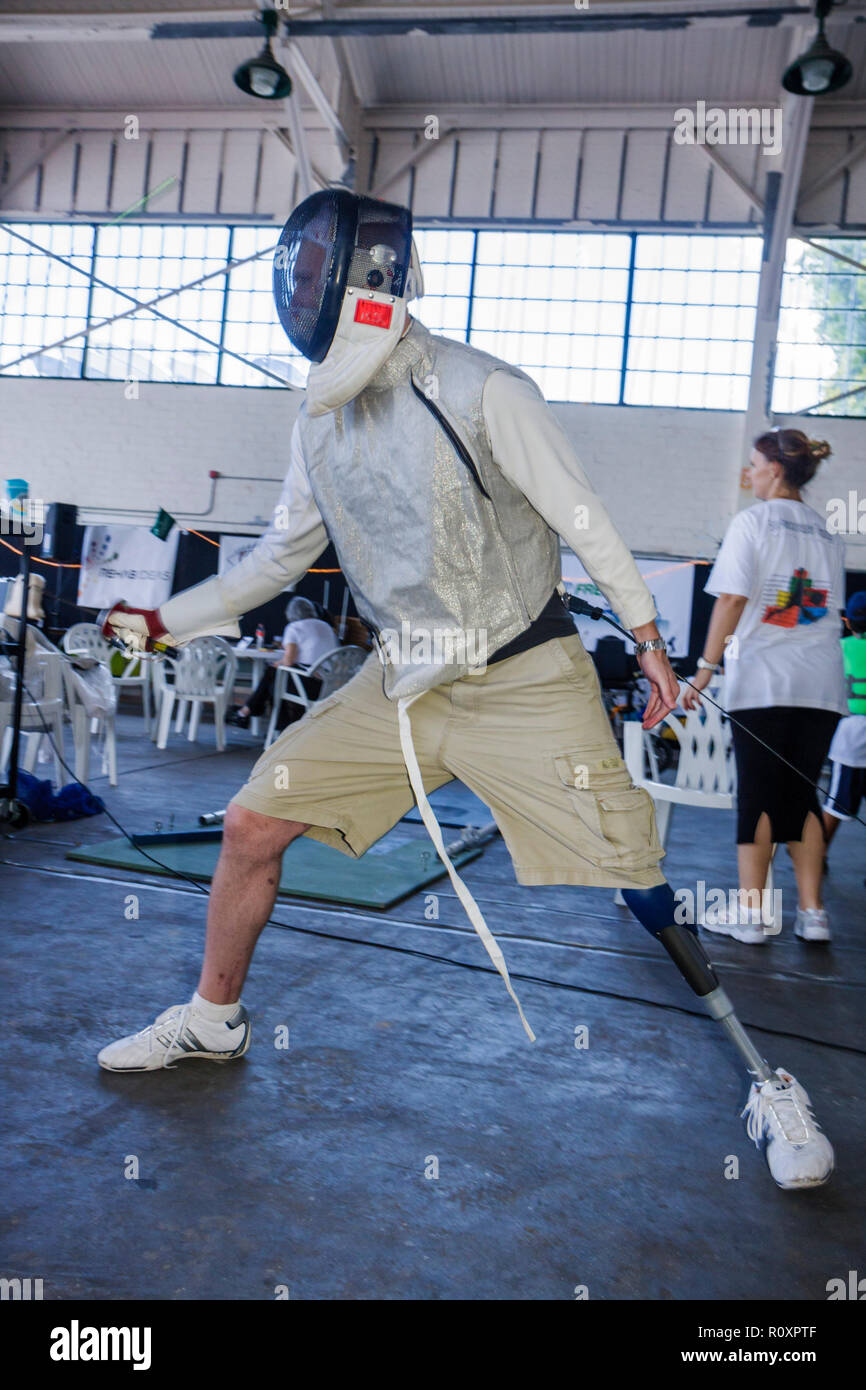 Miami Florida, Coconut Grove, Shake a Leg Miami, No Barriers Festival, Behinderte spezielle Bedürfnisse, körperliche Behinderung, Amputierte, Prothese, Mann Männer m. Stockfoto