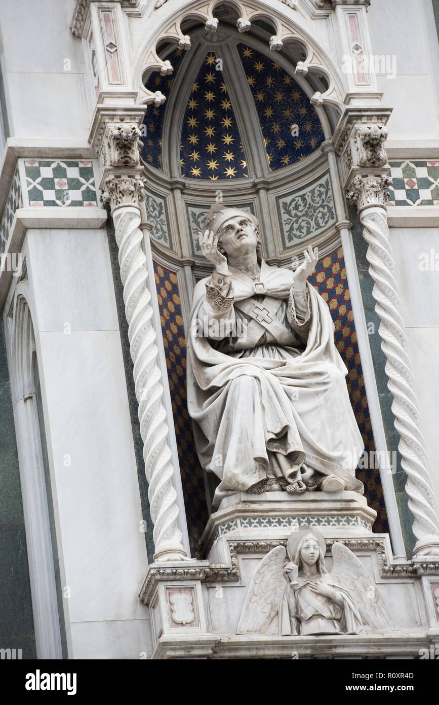 In der Nähe einer Statue auf den Dom in Florenz, Italien, Europa Stockfoto