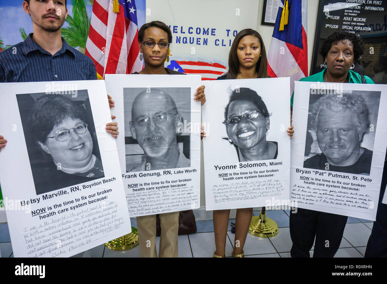 Miami Florida, Borinquen Health Care Center, Klinik, Pressekonferenz zur Gesundheitsreform, erschwingliche Krankenversicherung, nicht versichert, schwarzafrikanische Afrikaner, HIS Stockfoto