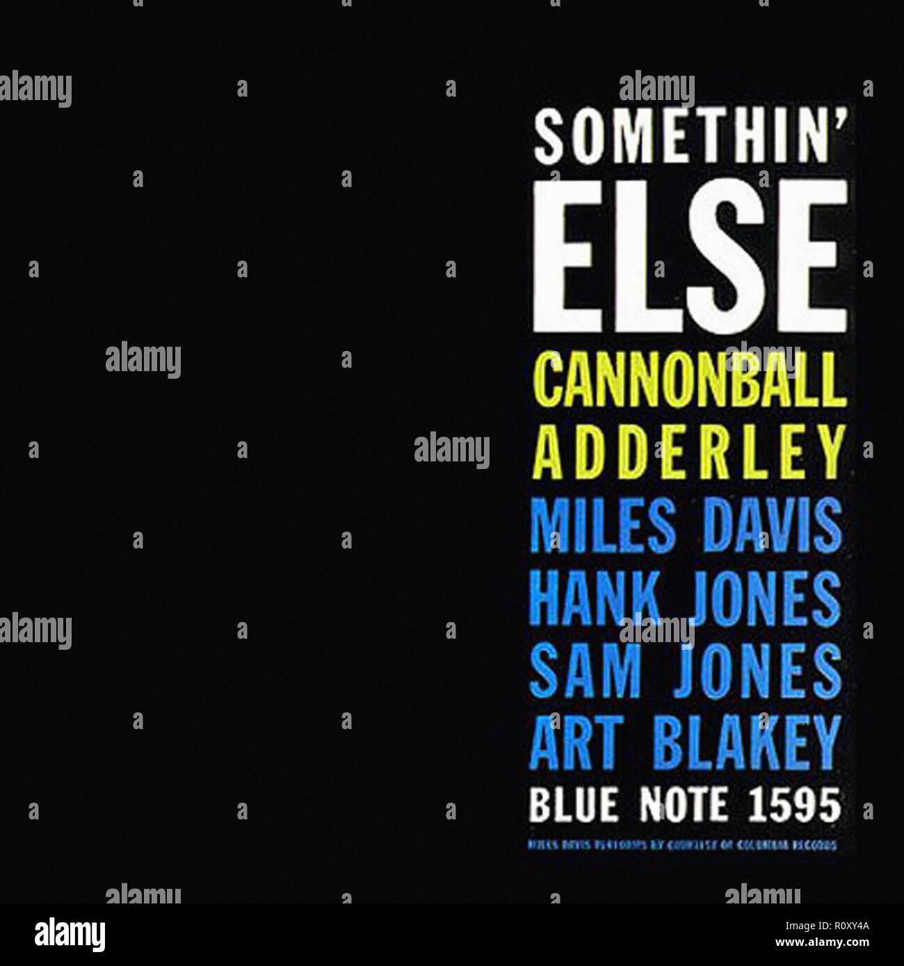 Etwas anderes CANNONBALL MILES DAVIS, Hank Jones, SAM JONES ART BLUE NOTE 1595 - Vintage cover Album Stockfoto