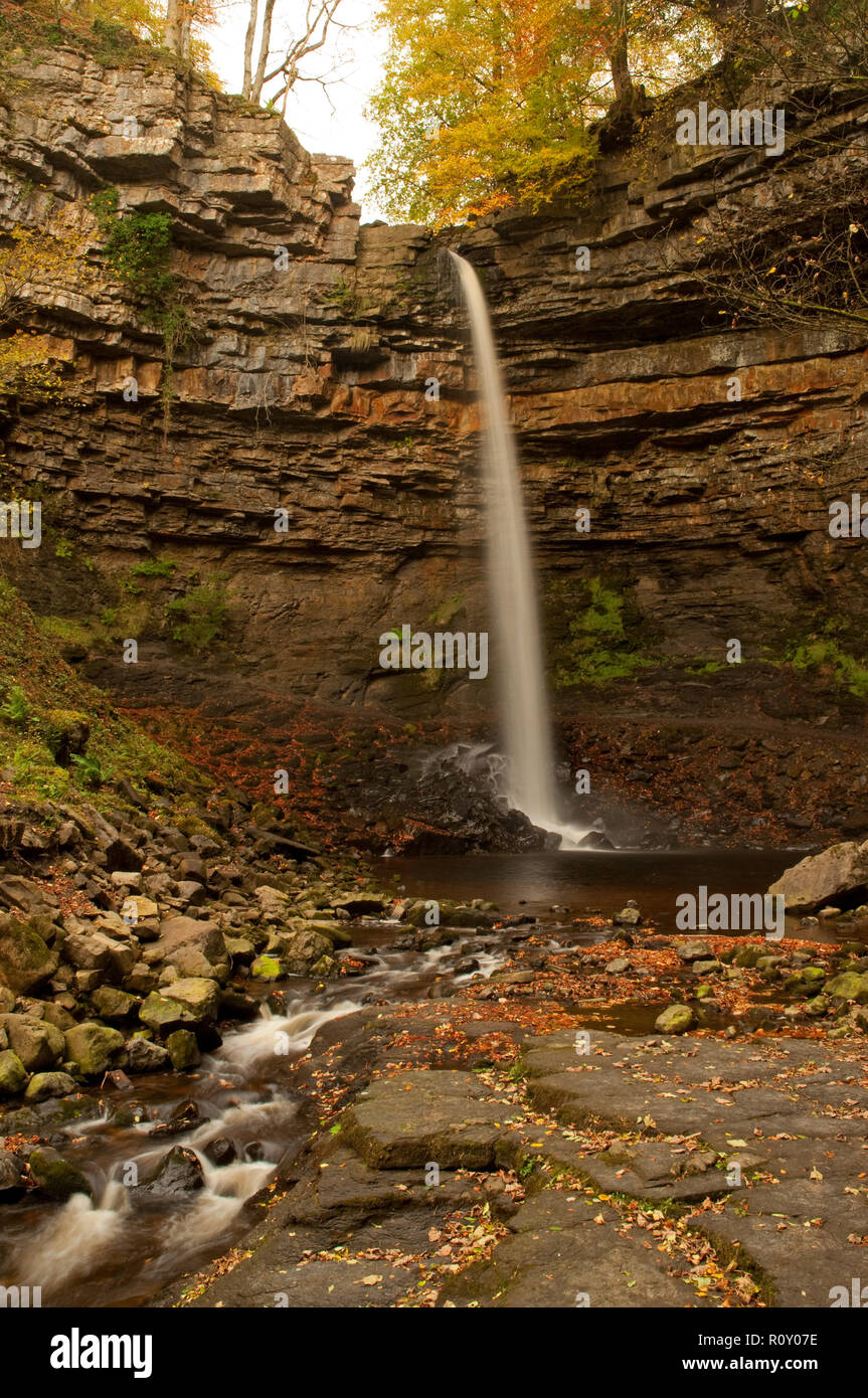 Hardraw Force Wasserfall in den Yorkshire Dales National Park Stockfoto