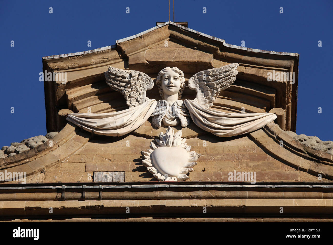Architektonische Details der Komplex von San Firenze Gebäude in Florenz Stockfoto