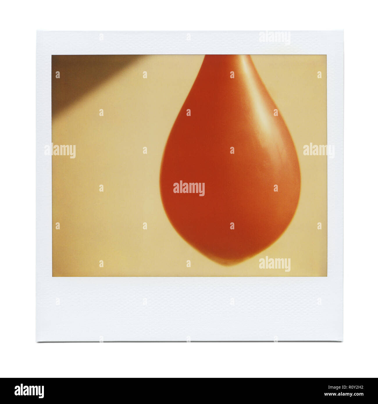 Retro realistische Leer instant Foto mit Schatten Stockfoto