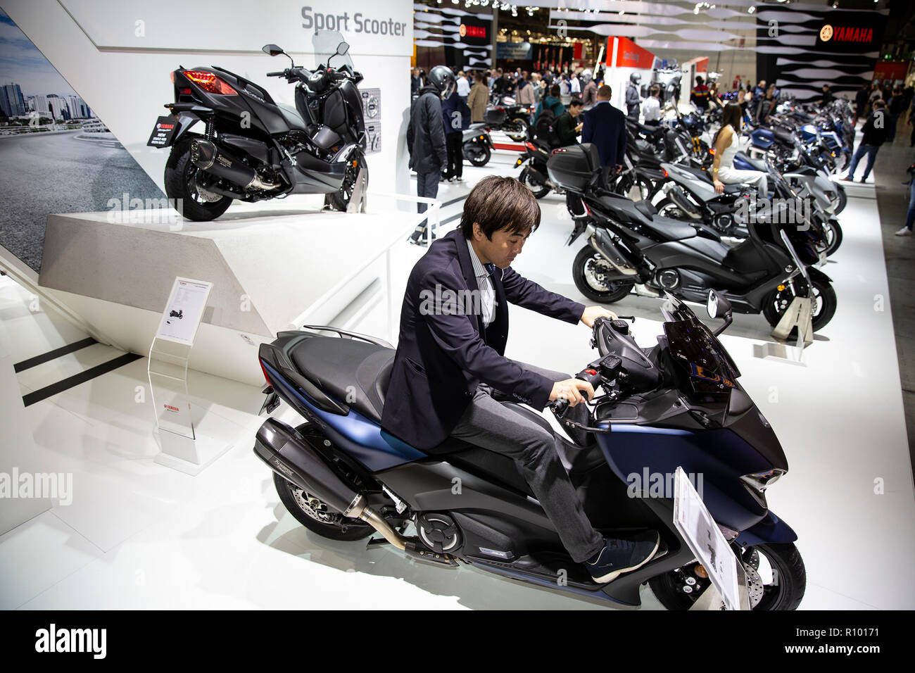 EICMA 2018 Zyklus und Motorrad Expo in Mailand Italien Stockfoto