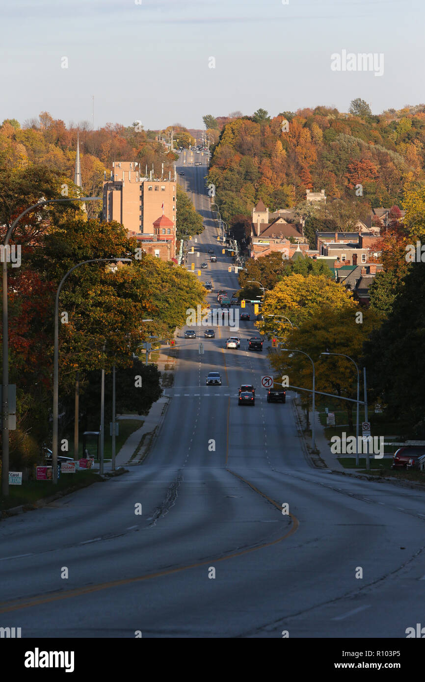 Owen Sound Ontario Kanada - Frühling 2018 - Downtown Stockfoto