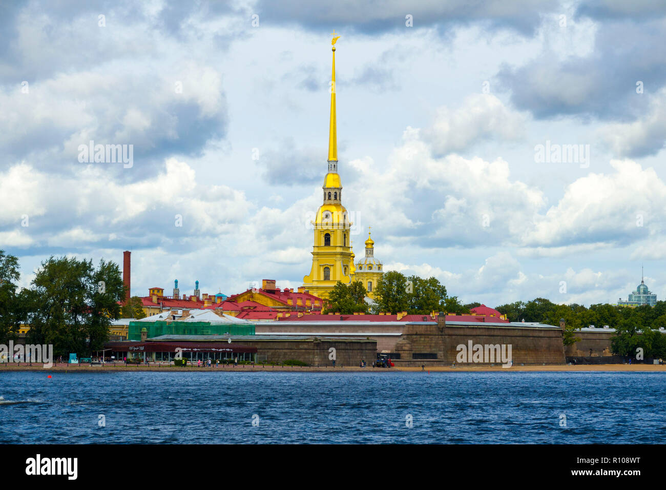 Kathedrale der hll. Petrus und Paulus in der Peter und Paul Festung St. Petersburg, Russische Sankt Peterburg, früher (1914 - 24) und Petrograd (1924-91) L Stockfoto