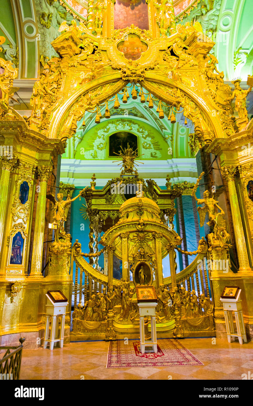 Kathedrale der hll. Petrus und Paulus in der Peter und Paul Festung St. Petersburg, Russische Sankt Peterburg, früher (1914 - 24) und Petrograd (1924-91) Leningr Stockfoto