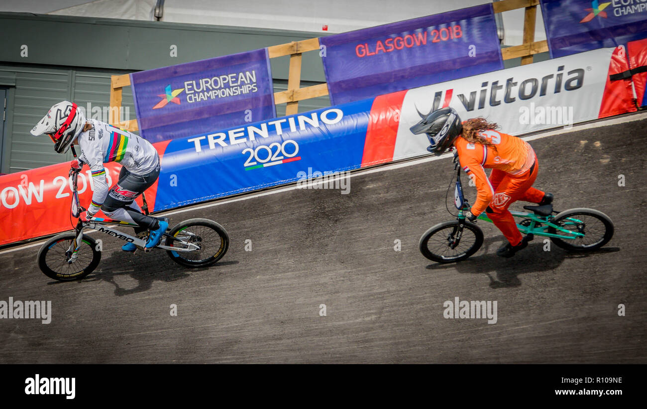 Laura Smulders - Glasgow2018 Europameisterschaften - BMX Racing Stockfoto