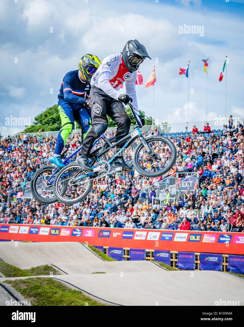 Glasgow 2018 Europameisterschaften - BMX-Rennsport Stockfoto