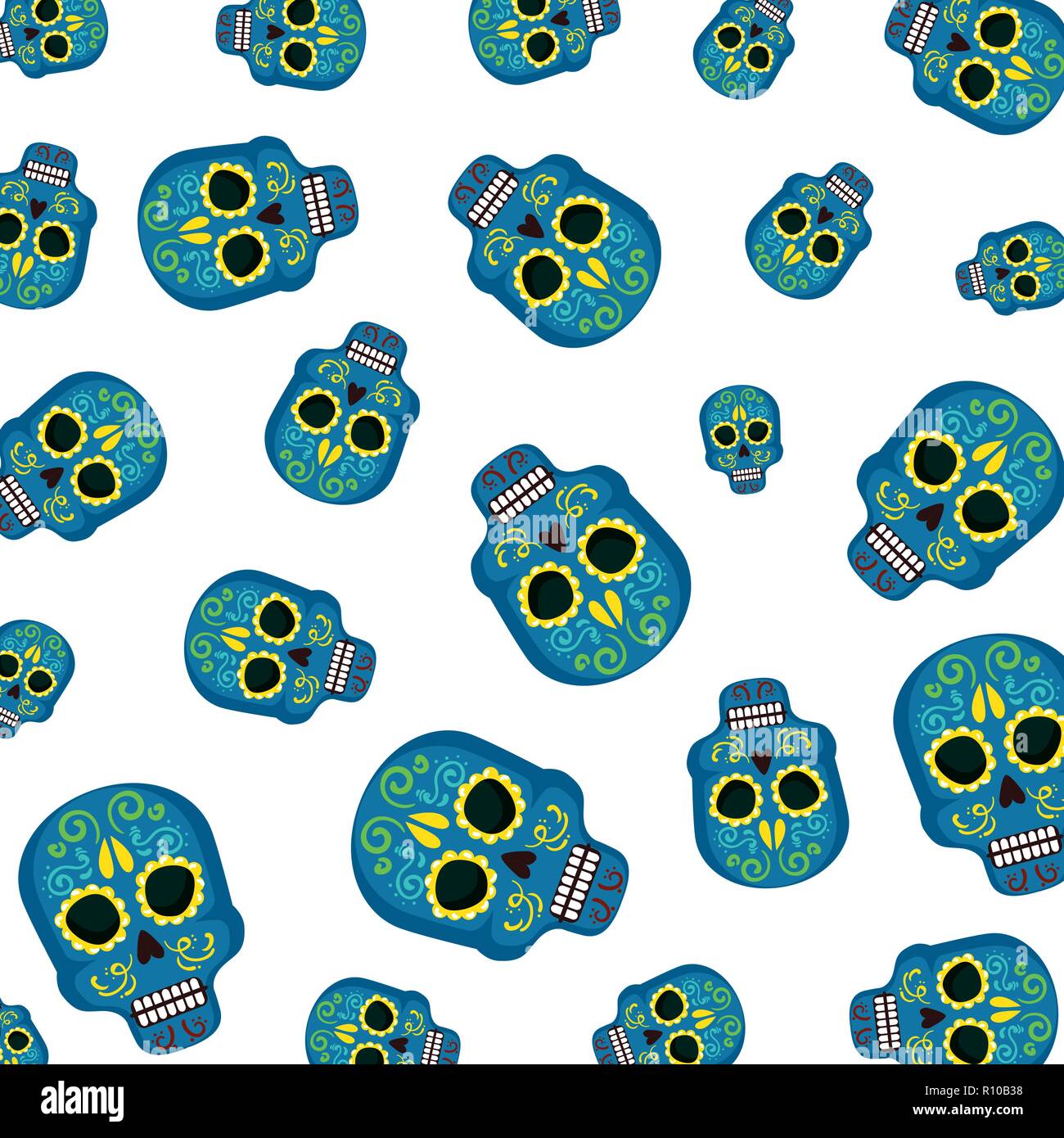 Masken der Santa Tod Muster Vector Illustration Design Stock Vektor