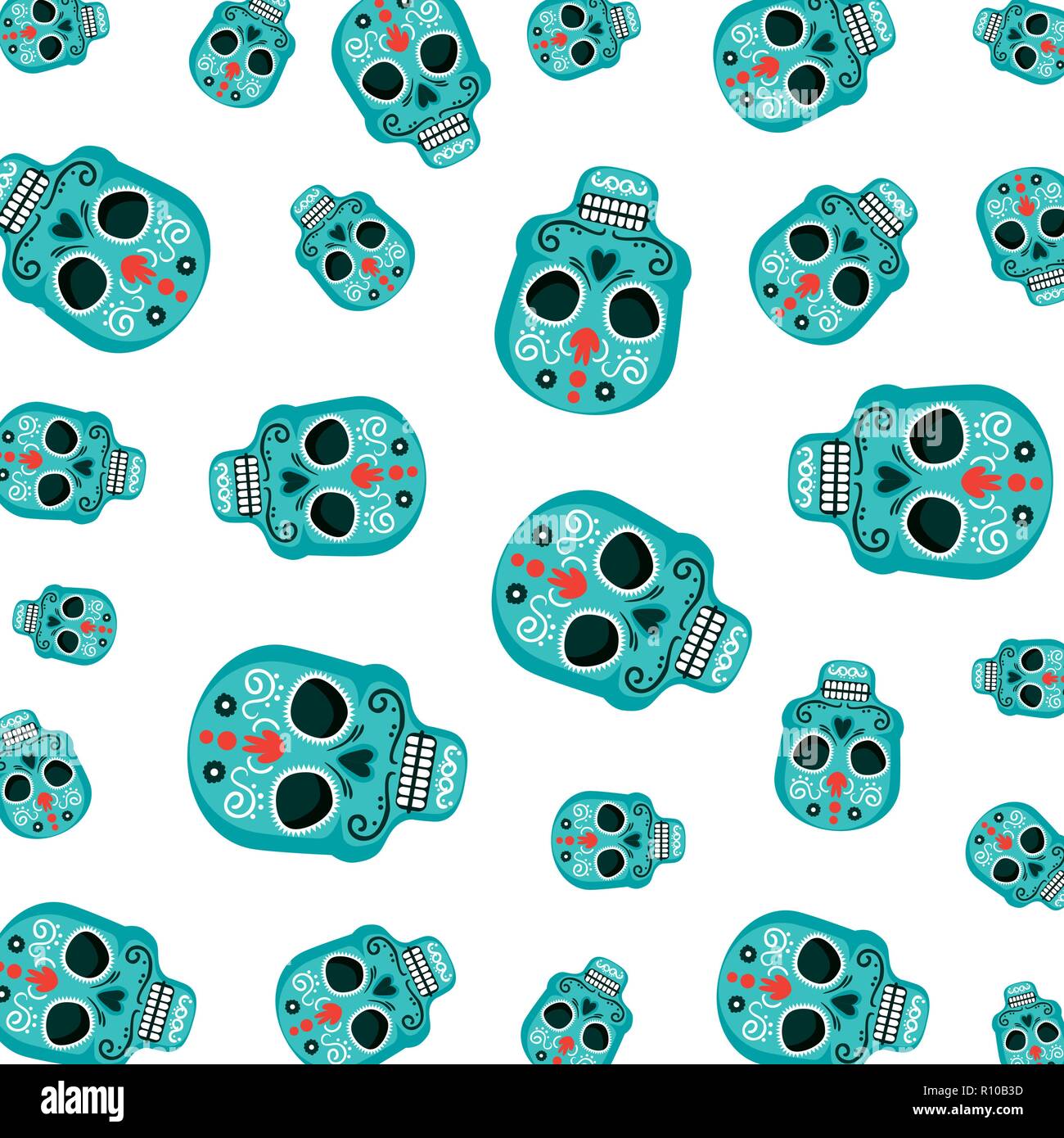 Masken der Santa Tod Muster Vector Illustration Design Stock Vektor