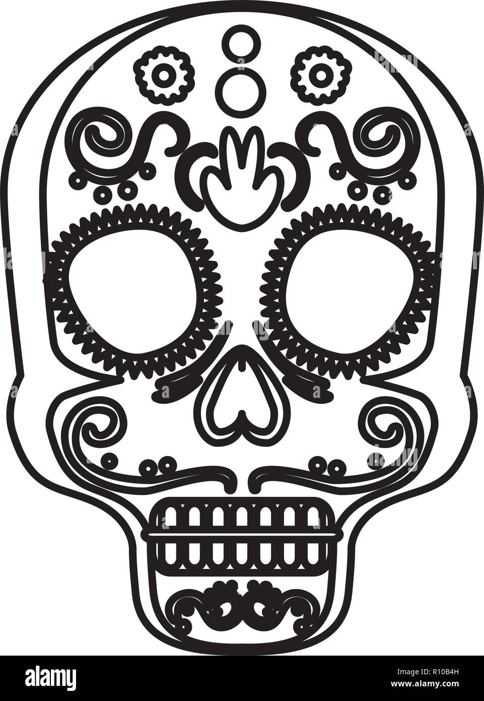 Maske des Santa Tod Vector Illustration Design Stock Vektor